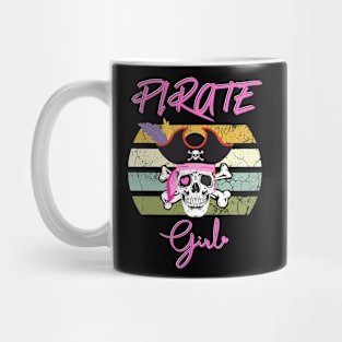 Cute Pirate Girl Skull Girl Halloween Costume Pirate Crew Mug